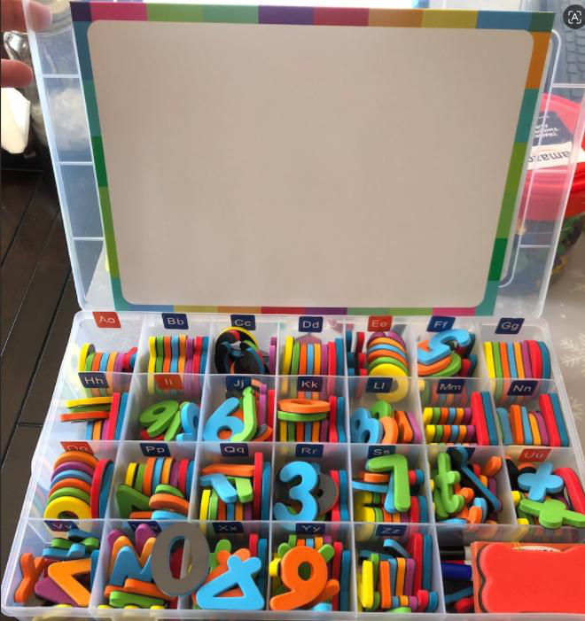 English Magnetic Letters Box – Coloured