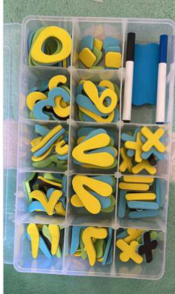 Number & Letter Magnetic Set – Half Arabic / Half English